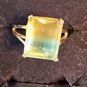 Gemstone ring Green/Yellow